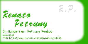 renato petruny business card